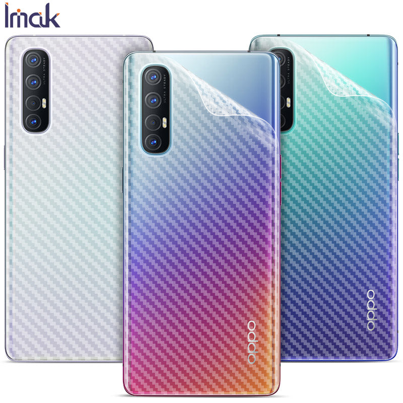 Ochranná fólie na zádech telefonu IMAK pro Oppo Reno3 Pro 5G s texturou uhlíkových vláken proti poškrábání Ochranná fólie na zádech telefonu IMAK pro Oppo Reno3 Pro 5G s texturou uhlíkových vláken proti poškrábání